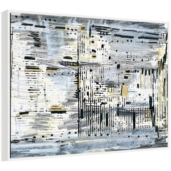 kate & laurel Sylvie Brooklyn Bridge Horizontal Framed Canvas by Leah Nadeau