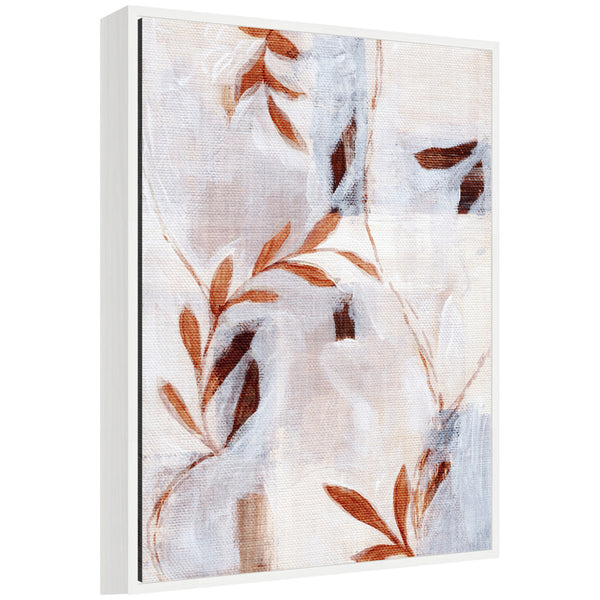 kate & laurel Sylvie Brown Foliage Framed Canvas by Nikita Jariwala