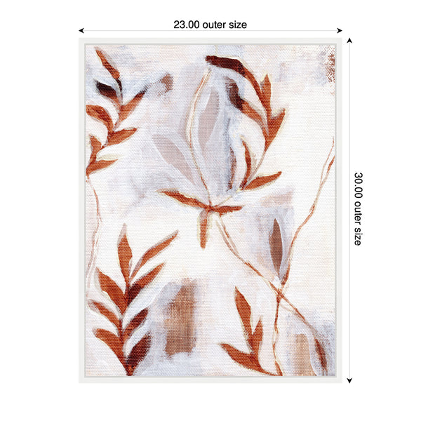 Kate & Laurel Sylvie Brown Foliage Ll Framed Canvas By Nikita Jariwala