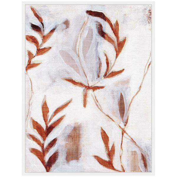 Kate & Laurel Sylvie Brown Foliage Ll Framed Canvas By Nikita Jariwala