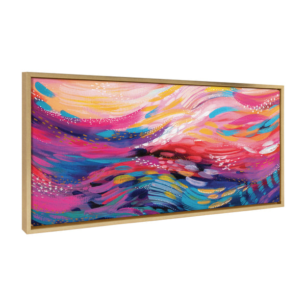 Kate & Laurel Sylvie Brush Strokes 90 Framed Canvas By Jessi Raulet Of Ettavee