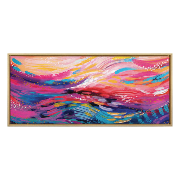 Kate & Laurel Sylvie Brush Strokes 90 Framed Canvas By Jessi Raulet Of Ettavee