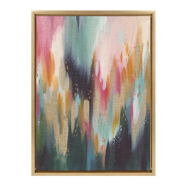 kate & laurel Sylvie Brushstroke 135 Framed Canvas by Jessi Raulet of Ettavee