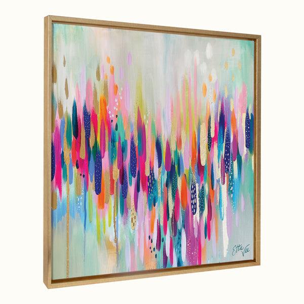 kate & laurel Sylvie Brushstroke 154 Framed Canvas by Jessi Raulet of Ettavee