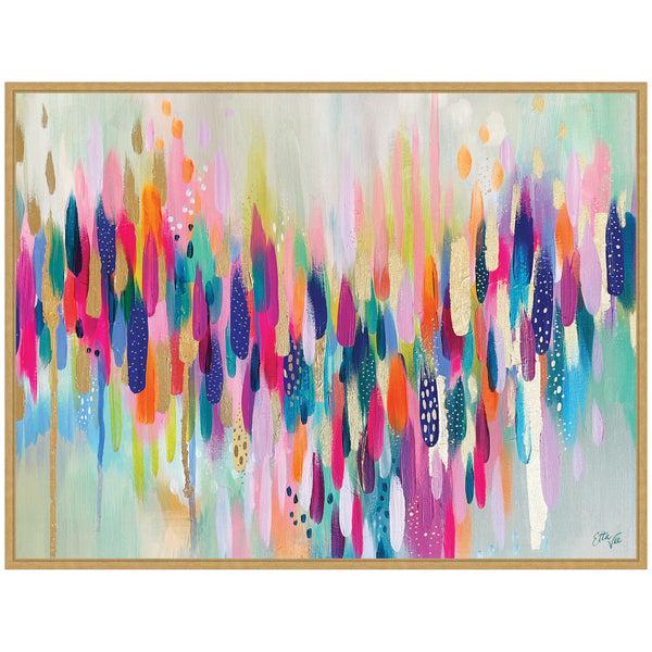 Kate & Laurel Sylvie Brushstroke 154 Horizontal Framed Canvas By Ettavee