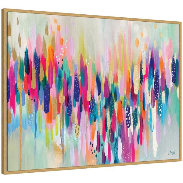 kate & laurel Sylvie Brushstroke 154 Horizontal Framed Canvas by Ettavee