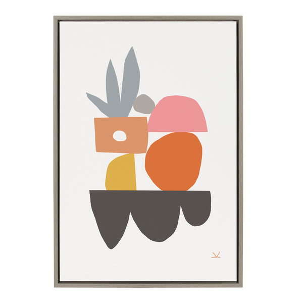 kate & laurel Sylvie Building Gardens Framed Canvas by Kelly Knaga