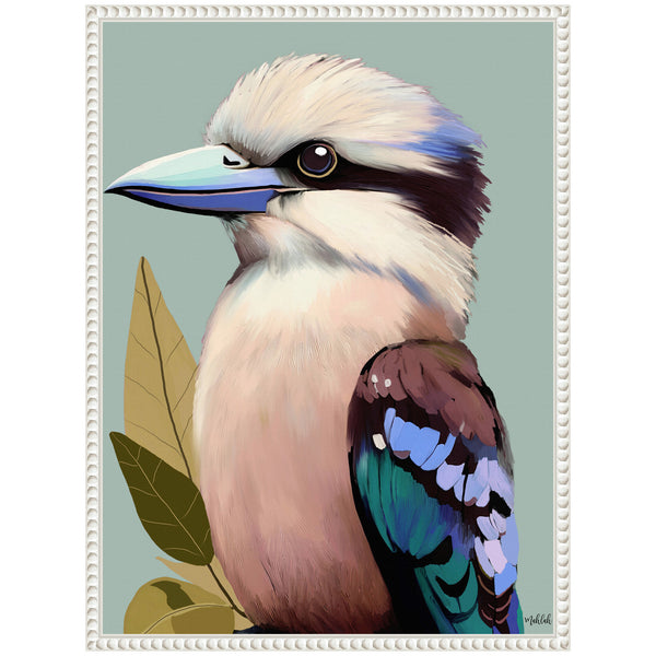 Kate & Laurel Sylvie Burrill Kookaburra Framed Canvas By Inkheart Designs
