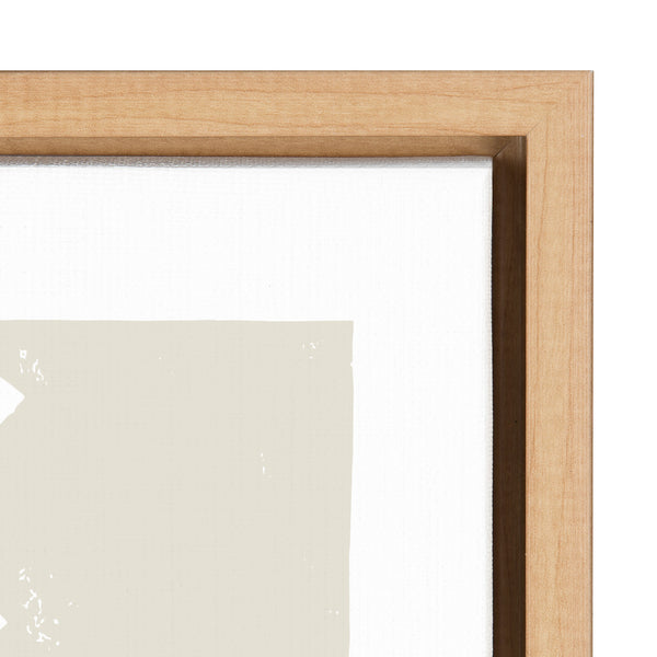 Kate & Laurel Sylvie Burst Neutral Framed Canvas By Statement Goods