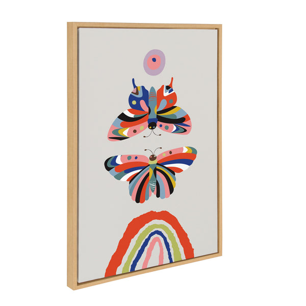 Kate & Laurel Sylvie Butterflies Framed Canvas By Rachel Lee Of My Dream Wall