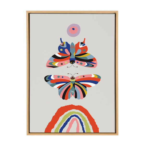 kate & laurel Sylvie Butterflies Framed Canvas by Rachel Lee of My Dream Wall