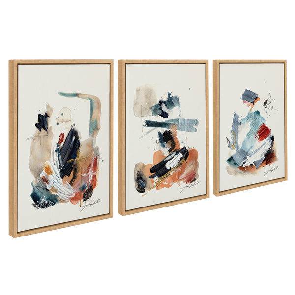 kate & laurel Sylvie By The Fireplace Series Framed Canvas Art Set by Xizhou Xie