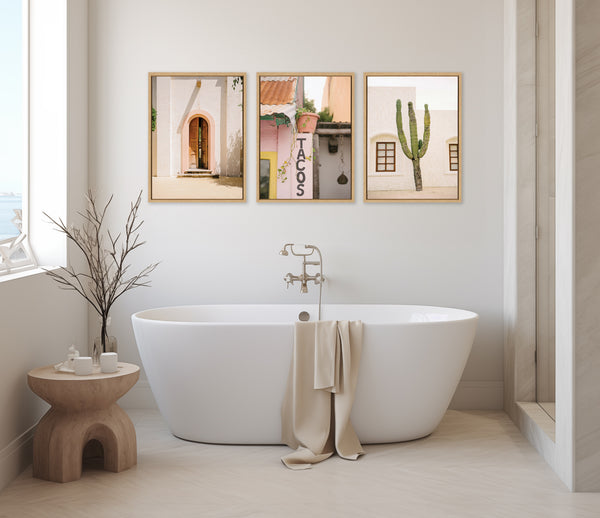 Kate & Laurel Sylvie Cabo San Lucas No 4 Isla Holbox No 3 Cactus No 2 Mexico Framed Canvas Art Set By Crystal Lynn Collins