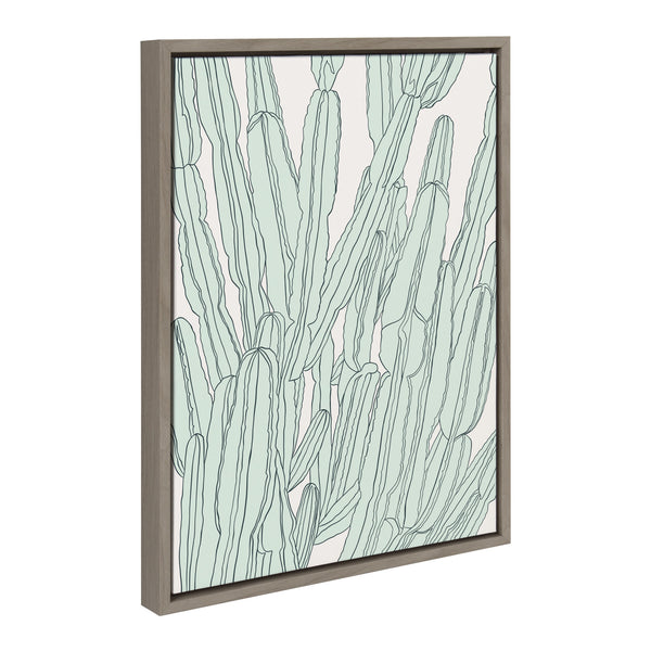 Kate & Laurel Sylvie Cacti Garden Framed Canvas By Alicia Schultz