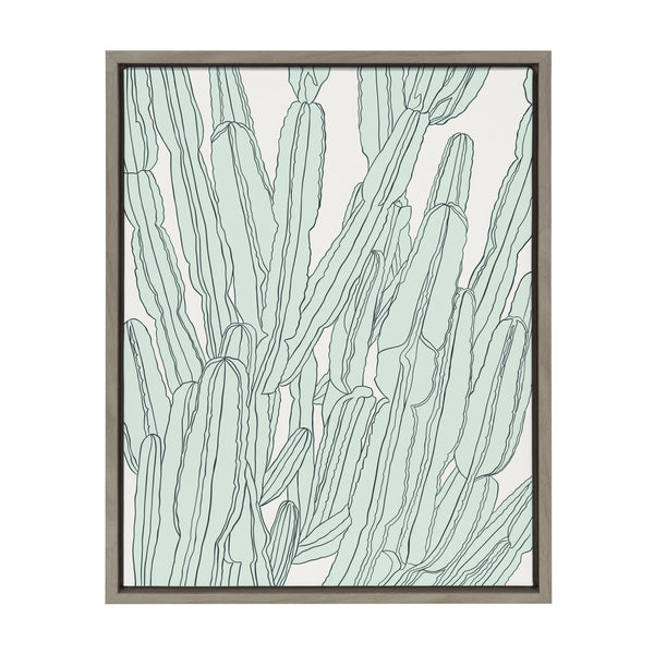 kate & laurel Sylvie Cacti Garden Framed Canvas by Alicia Schultz