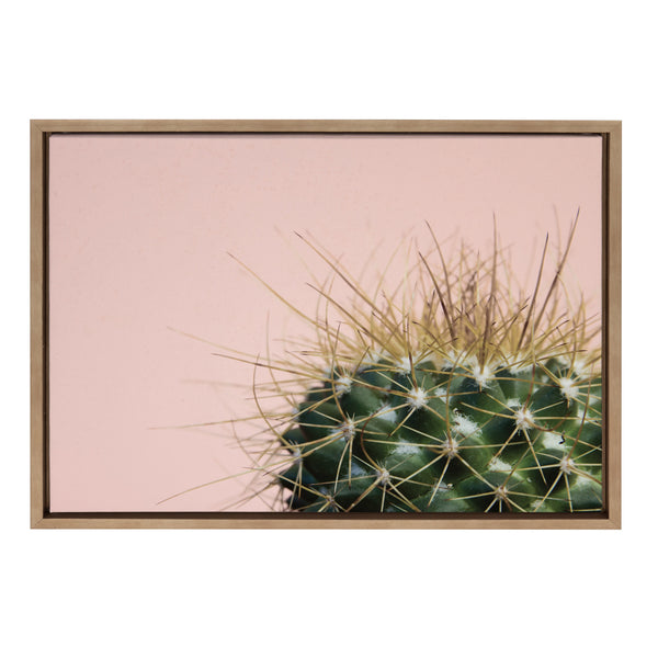 kate & laurel Sylvie Cactus 1 Framed Canvas by F2 Images
