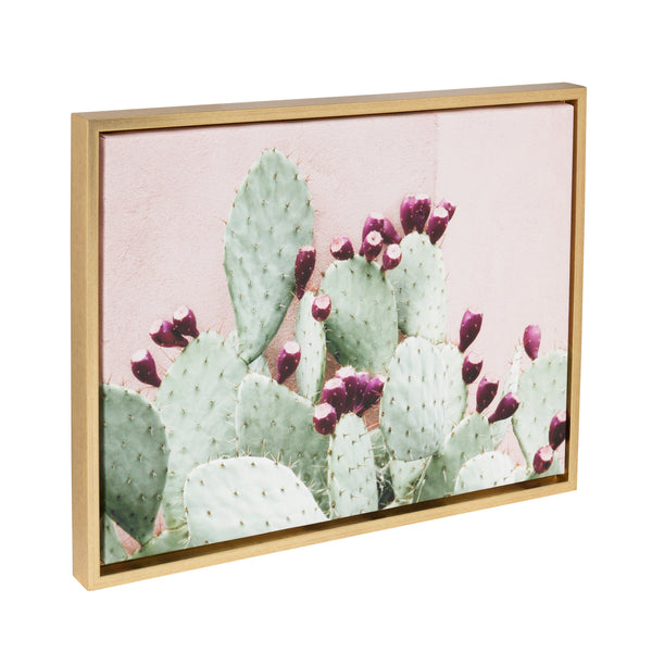 Kate & Laurel Sylvie Cactus 25 Framed Canvas By Amy Peterson