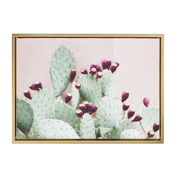 kate & laurel Sylvie Cactus 25 Framed Canvas by Amy Peterson