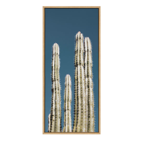 Kate & Laurel Sylvie Cactus Sky Framed Canvas By Stephanie Klatt