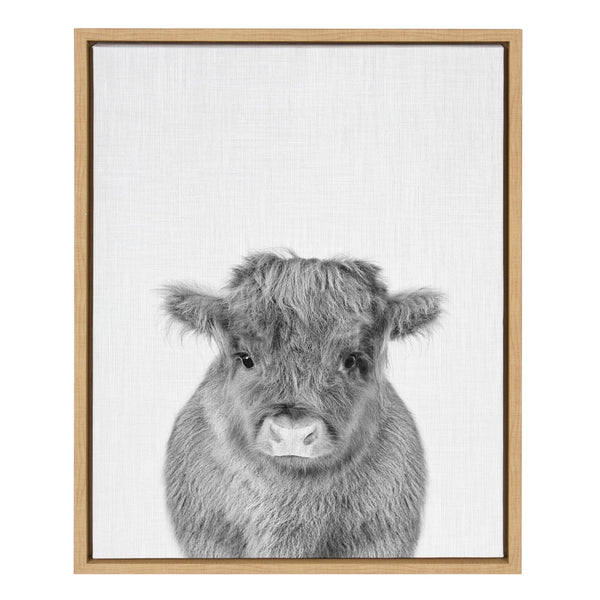 kate & laurel Sylvie Calf 4 Framed Canvas by Simon Te of Tai Prints