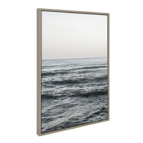 Kate & Laurel Sylvie Calm Ocean Vibes Framed Canvas By Vidal Hernandez