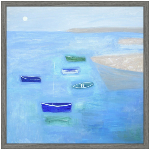 Kate & Laurel Sylvie Calm Waters Framed Canvas By Giuliana Lazzerini