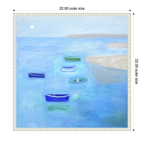 Kate & Laurel Sylvie Calm Waters Framed Canvas By Giuliana Lazzerini