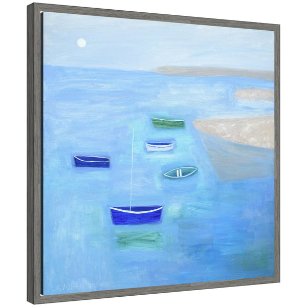 kate & laurel Sylvie Calm Waters Framed Canvas by Giuliana Lazzerini