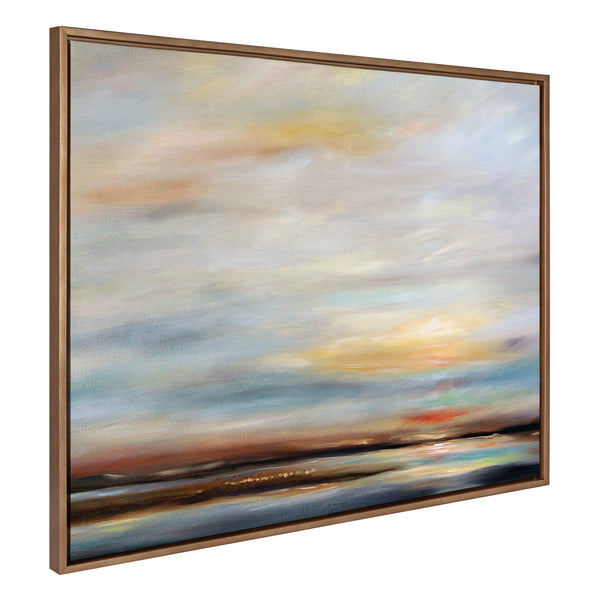 Kate & Laurel Sylvie Carolina Sunset Framed Canvas By Mary Sparrow