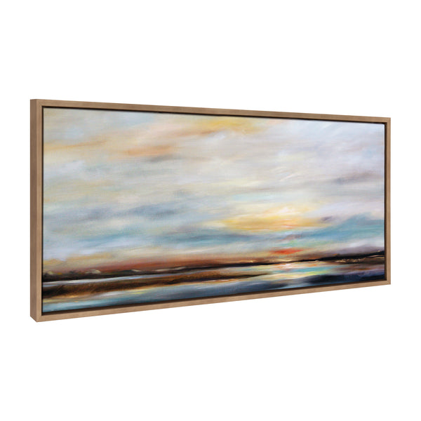 kate & laurel Sylvie Carolina Sunset Framed Canvas by Mary Sparrow