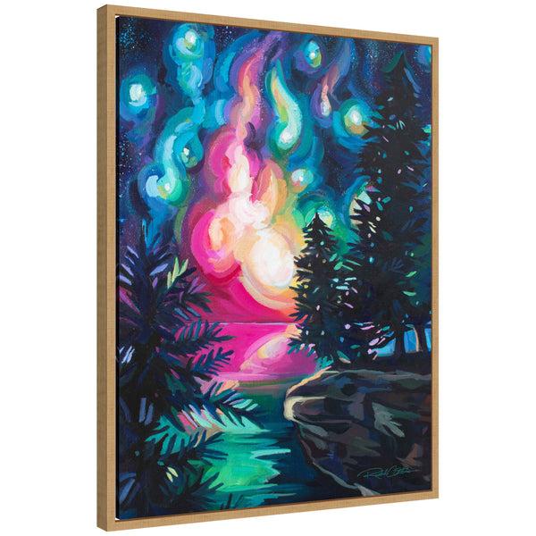kate & laurel Sylvie Cave Point Starry Night Framed Canvas by Rachel Christopoulos