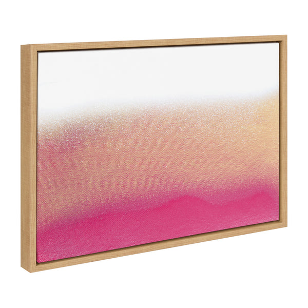 Kate & Laurel Sylvie Champagne Shimmer Framed Canvas By Mentoring Positives