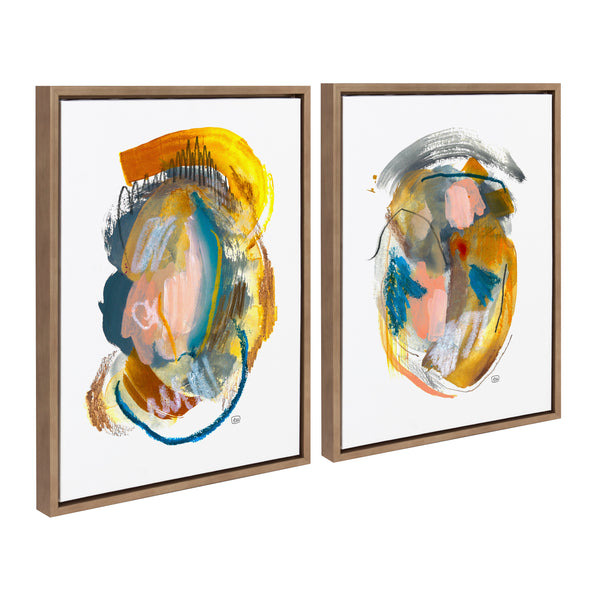 Kate & Laurel Sylvie Changes No 1 And 2 Framed Canvas Art Set By Erika Wynn