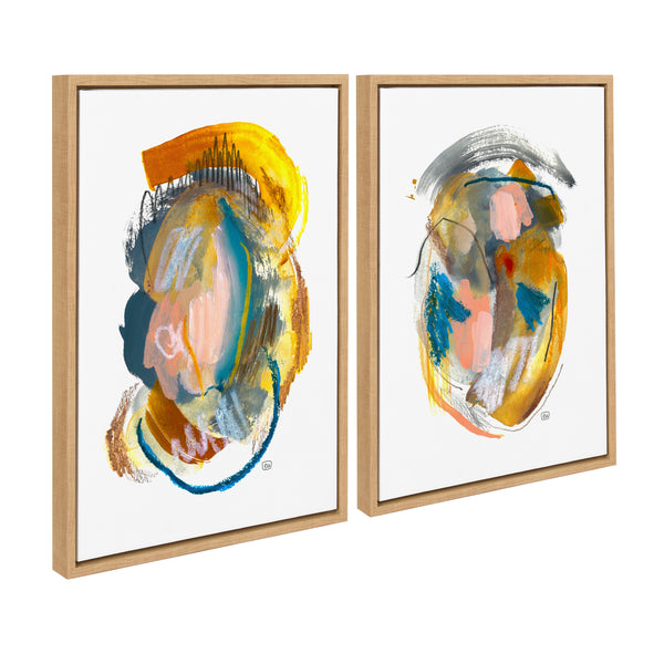 kate & laurel Sylvie Changes No 1 and 2 Framed Canvas Art Set by Erika Wynn