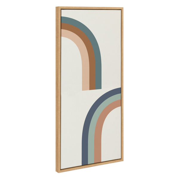 Kate & Laurel Sylvie Cheerful Rainbows Framed Canvas By The Creative Bunch Studio