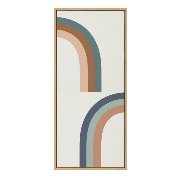 kate & laurel Sylvie Cheerful Rainbows Framed Canvas by The Creative Bunch Studio