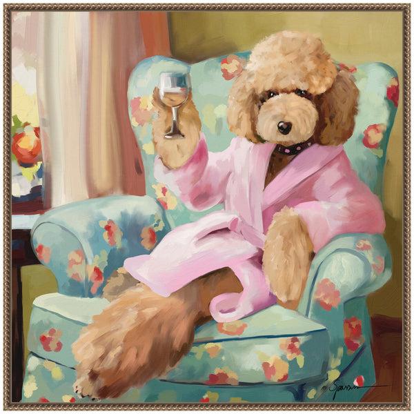 Kate & Laurel Sylvie Cheers To Me Framed Canvas By Mary Sparrow