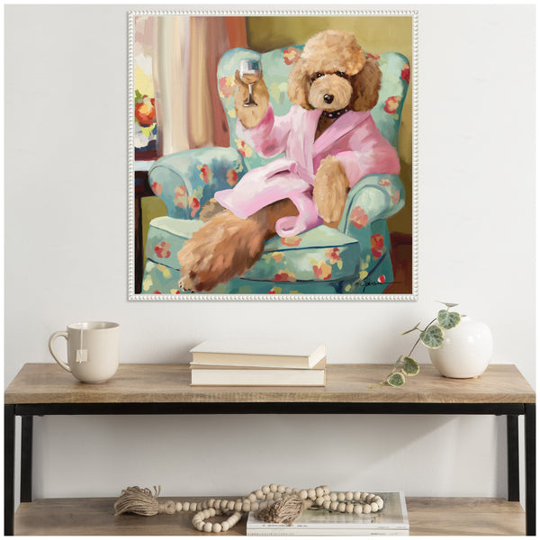 Kate & Laurel Sylvie Cheers To Me Framed Canvas By Mary Sparrow