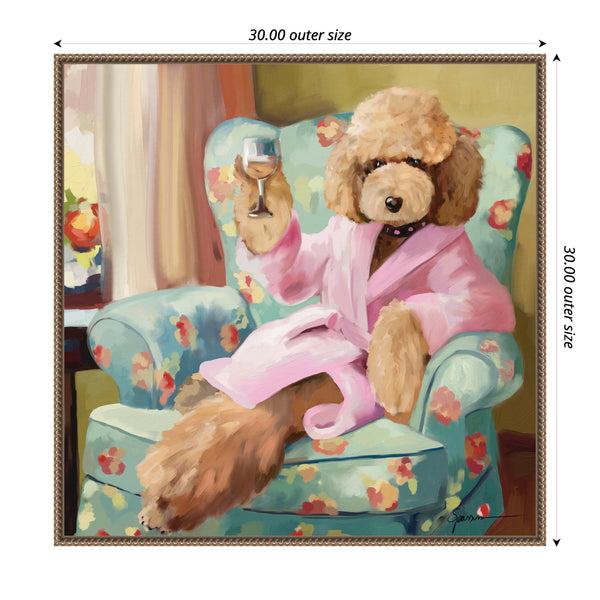 Kate & Laurel Sylvie Cheers To Me Framed Canvas By Mary Sparrow