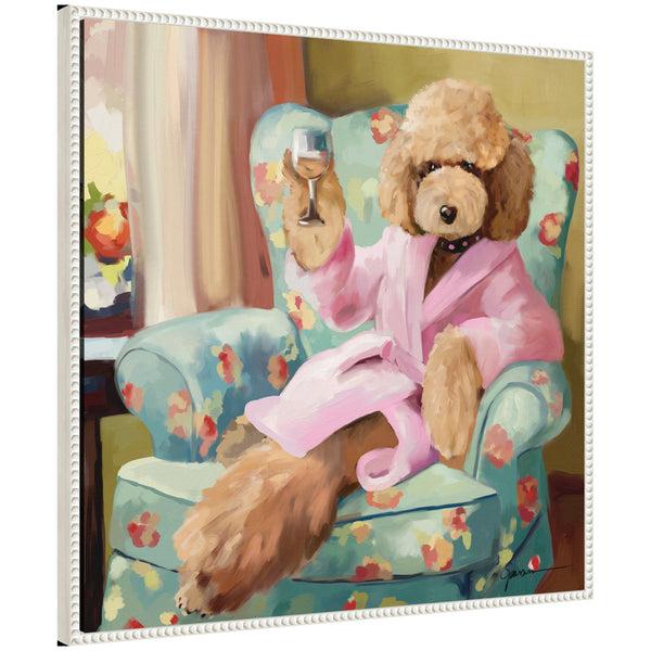 kate & laurel Sylvie Cheers to Me Framed Canvas by Mary Sparrow