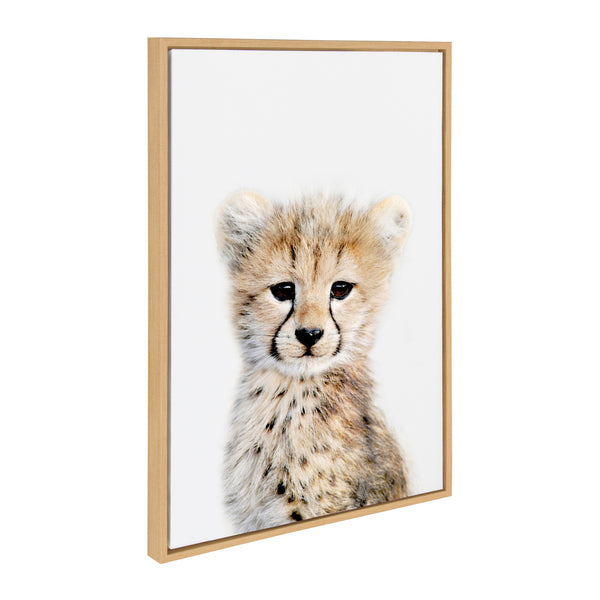 Kate & Laurel Sylvie Cheetah Framed Canvas By Amy Peterson Art Studio