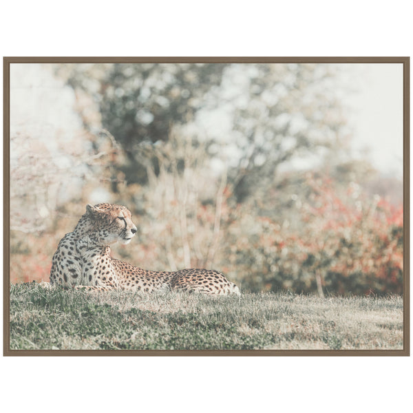 Kate & Laurel Sylvie Cheetah Glance Framed Canvas By Alicia Abla