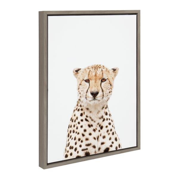 Kate & Laurel Sylvie Cheetah Portrait Framed Canvas By Amy Peterson Art Studio