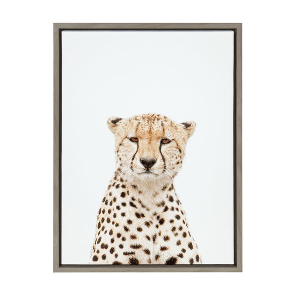Kate & Laurel Sylvie Cheetah Portrait Framed Canvas By Amy Peterson Art Studio