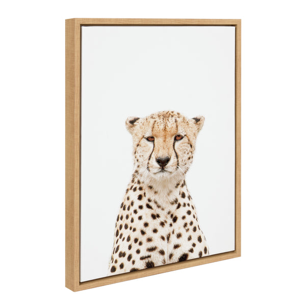 kate & laurel Sylvie Cheetah Portrait Framed Canvas by Amy Peterson Art Studio