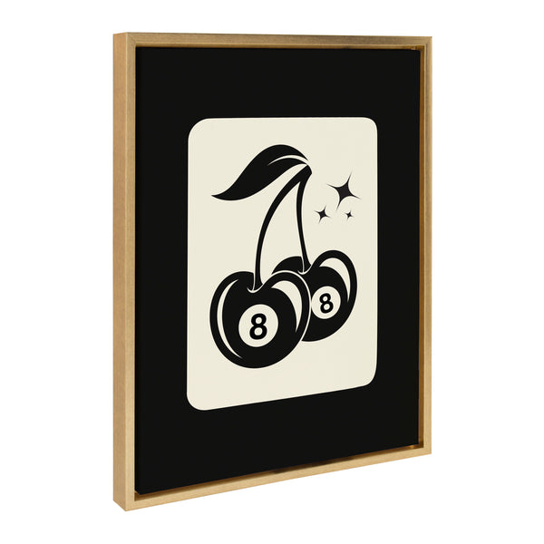 kate & laurel Sylvie Cherry Ball 8 Framed Canvas by Honey Island Studio