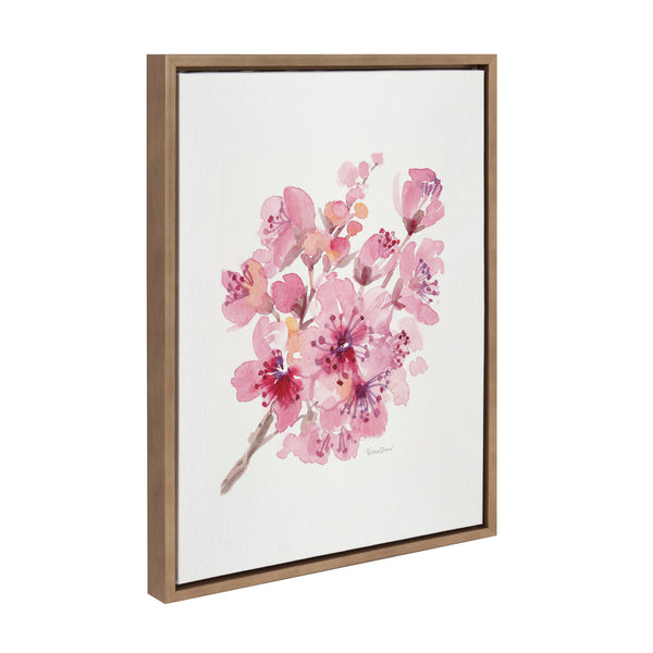 Kate & Laurel Sylvie Cherry Blossom 2 Framed Canvas By Patricia Shaw
