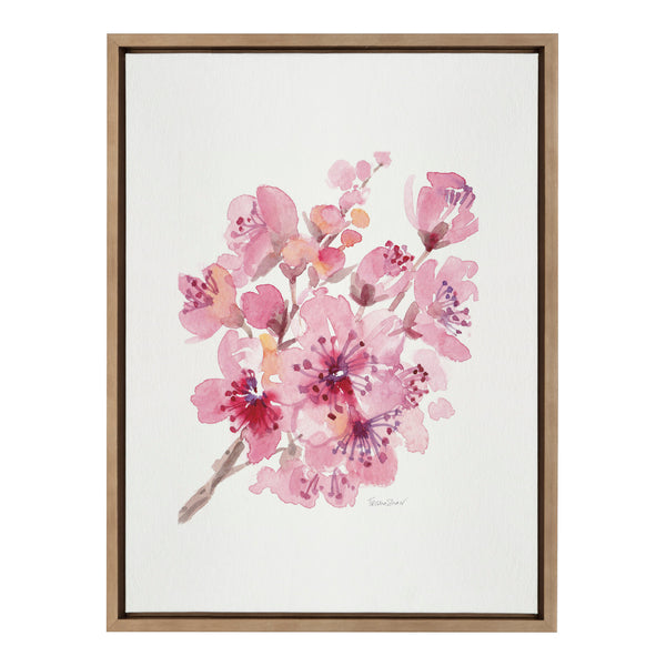 kate & laurel Sylvie Cherry Blossom 2 Framed Canvas by Patricia Shaw