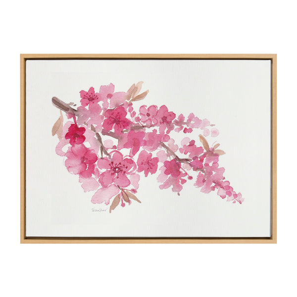 kate & laurel Sylvie Cherry Blossom Framed Canvas by Patricia Shaw