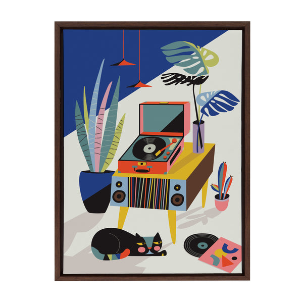 kate & laurel Sylvie Chill Out Saturday Framed Canvas by Rachel Lee of My Dream Wall